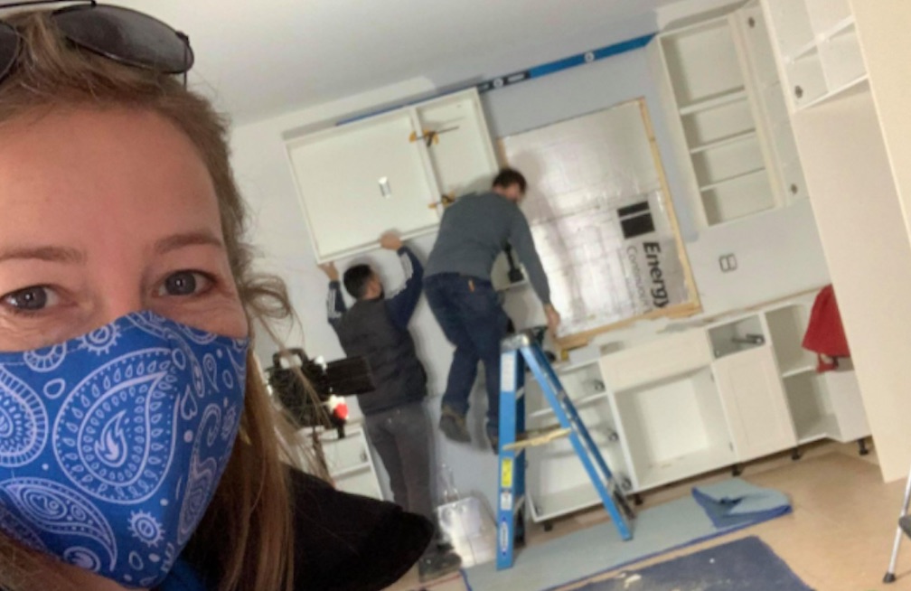 Misty at work designing a kitchen in Brantford